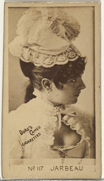 W. Duke, Sons & Co., Card Number 117, Vernona Jarbeau, from the Actors and Actresses series (N145-4) issued by Duke Sons & Co. to promote Cameo Cigarettes