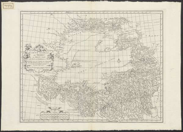 Anville, Jean Baptiste Bourguignon d', (1697-1782) (cartographer), Carte generale du Thibet, ou Bout-Tan et des Pays de Kashgar et Hami: Dressée sur les Cartes et Memoires des RR PP Jesuites de la Chine et accordée avec la situation constante de quelques pays voisins