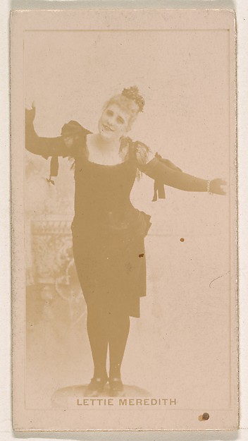 Kinney Brothers Tobacco Company, Lettie Meredith, from the Actresses series (N245) issued by Kinney Brothers to promote Sweet Caporal Cigarettes