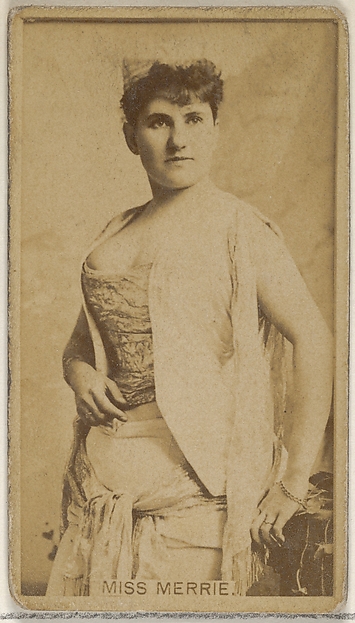 Allen & Ginter, Miss Merrie, from the Actors and Actresses series (N45, Type 8) for Virginia Brights Cigarettes