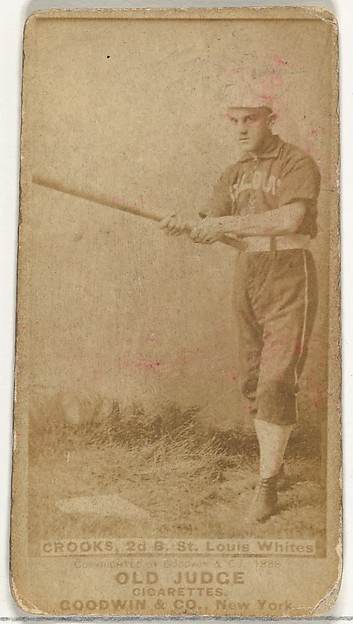 Goodwin & Company, Crooks, 2nd Base, St. Louis Whites, from the Old Judge series (N172) for Old Judge Cigarettes