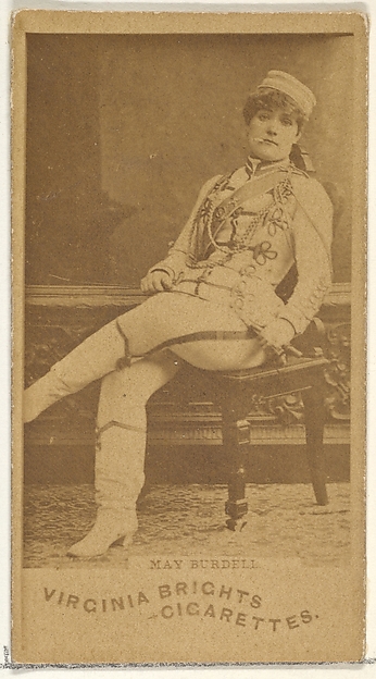 Allen & Ginter, May Burdell, from the Actors and Actresses series (N45, Type 1) for Virginia Brights Cigarettes