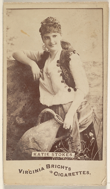 Allen & Ginter, Katie Stokes, from the Actors and Actresses series (N45, Type 6) for Virginia Brights Cigarettes