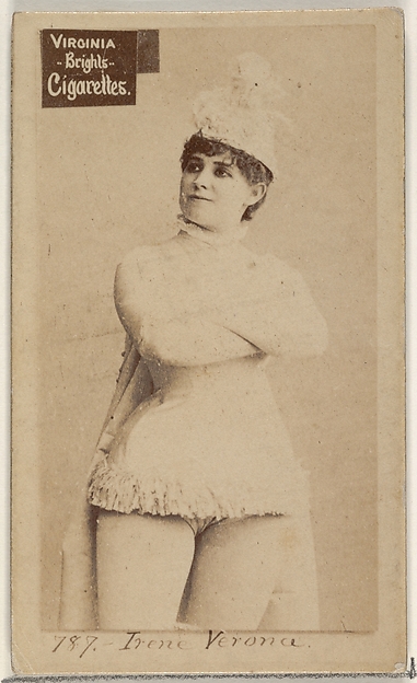Allen & Ginter, Card 787, Irene Verona, from the Actors and Actresses series (N45, Type 2) for Virginia Brights Cigarettes