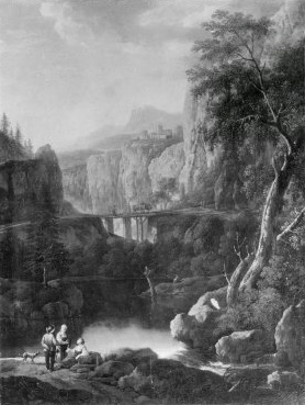 Salvator Rosa, Rocky landscape with figures