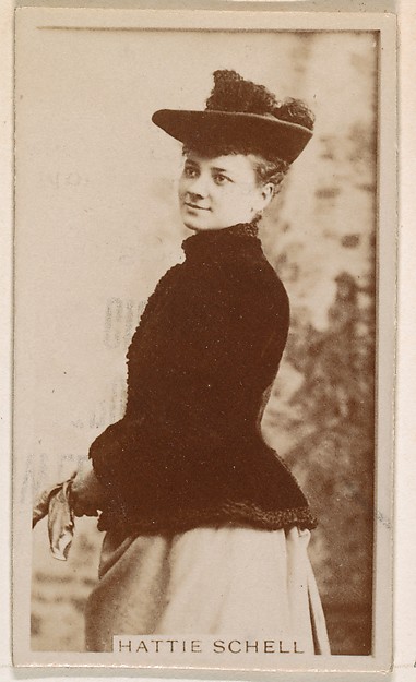 Kinney Brothers Tobacco Company, Hattie Schell, from the Actresses series (N245) issued by Kinney Brothers to promote Sweet Caporal Cigarettes