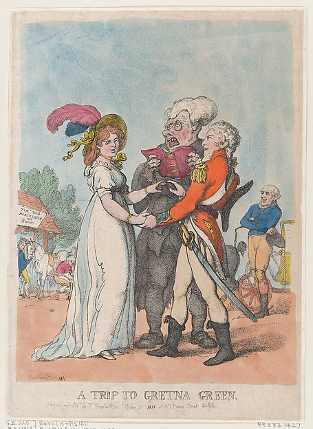 Thomas Rowlandson, A Trip to Gretna Green