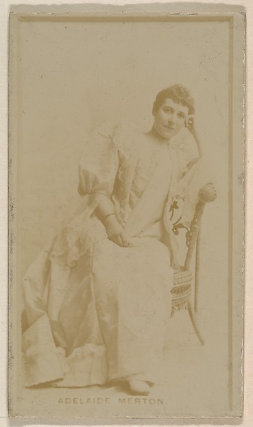 Kinney Brothers Tobacco Company, Adelaide Merton, from the Actresses series (N245) issued by Kinney Brothers to promote Sweet Caporal Cigarettes