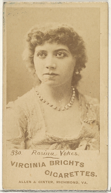 Allen & Ginter, Card 330, Rosina Vokes, from the Actors and Actresses series (N45, Type 1) for Virginia Brights Cigarettes
