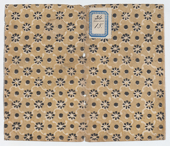 Anonymous, Book cover with overall floral and dot pattern