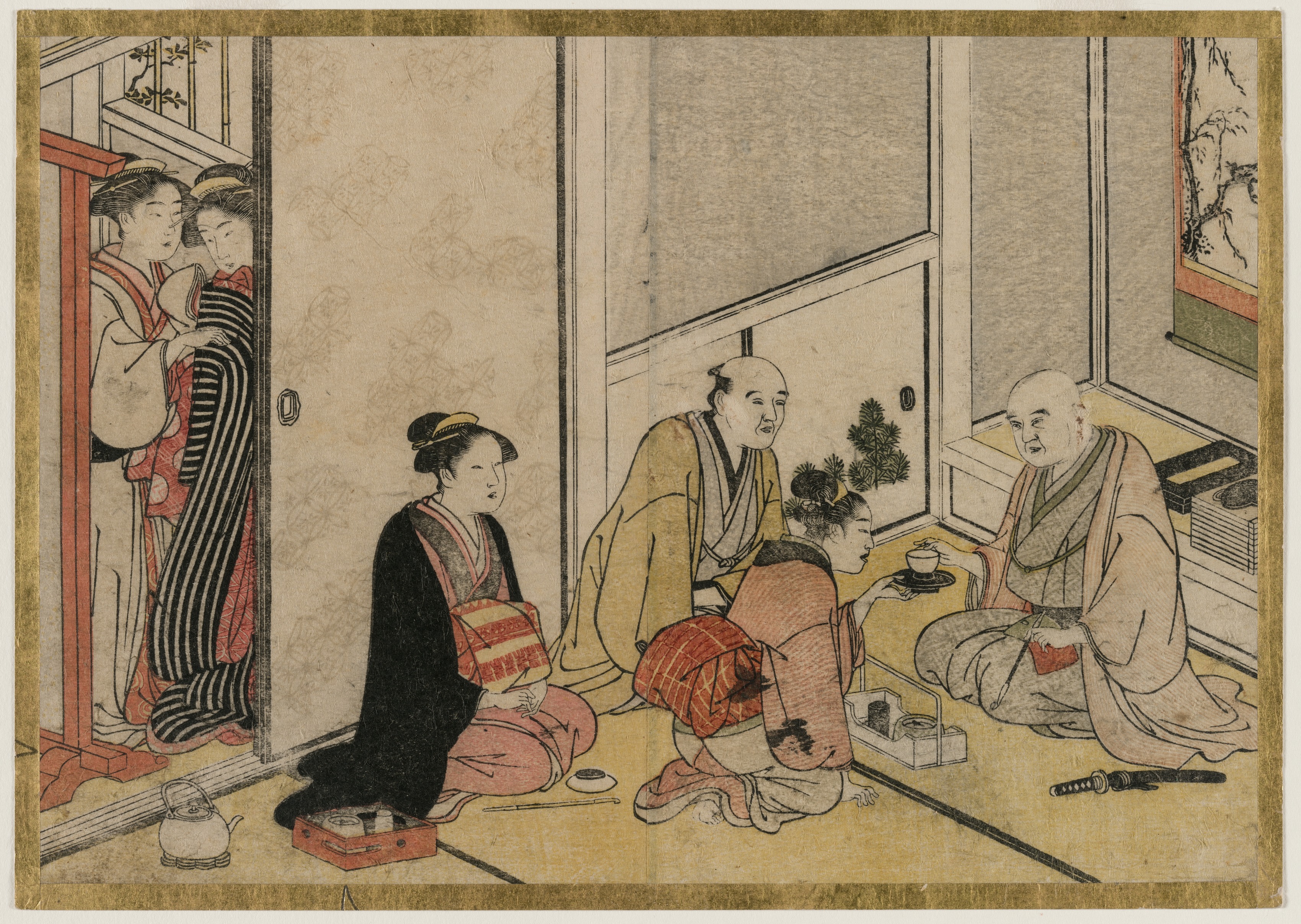 Katsukawa Shunshō, Interior Scene