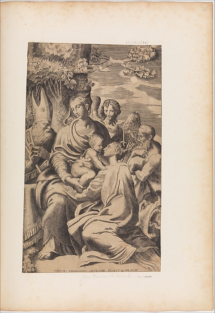 Giulio Bonasone, The Madonna and Child Attended by Saints