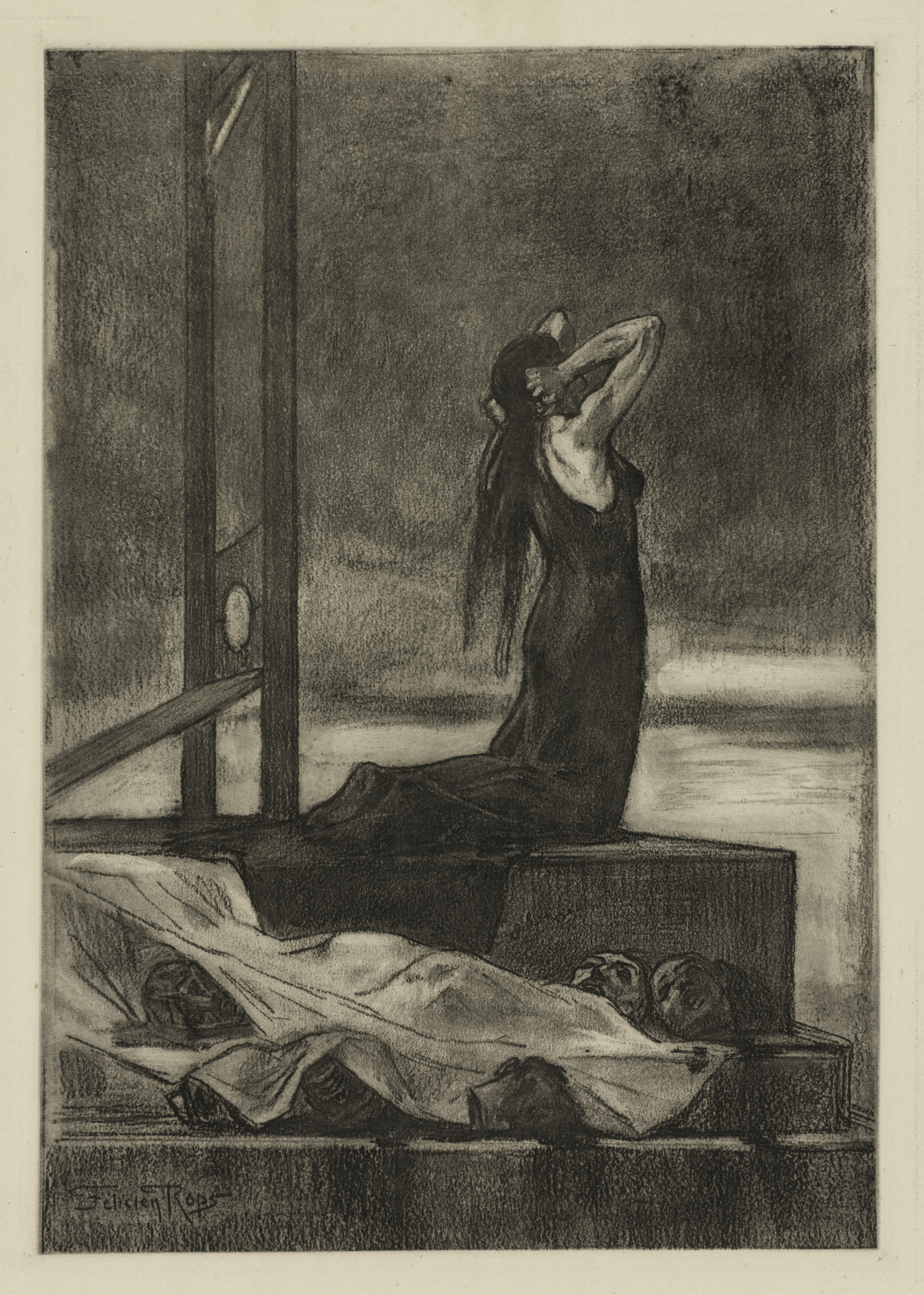 Félicien Rops, Capital Punishment: The Pain of Death (Todesstrafe: La peine de mort)