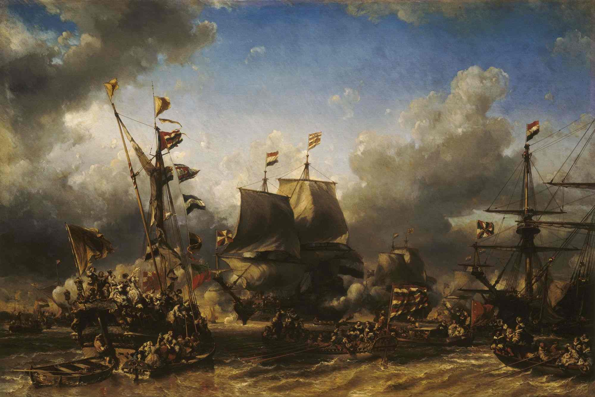 Eugène Isabey, Embarquement de Ruyter et de Witt au Texel