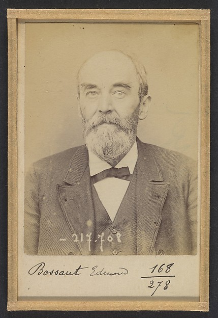 Alphonse Bertillon, Bossant. Edmond, Léon. 52 ans, né à Valenciennes (Nord). Sans profession. Anarchiste. 27/4/94.
