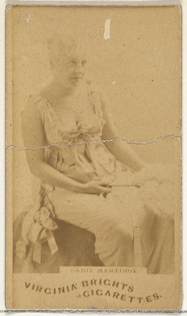 Allen & Ginter, Sadie Martinot, from the Actors and Actresses series (N45, Type 1) for Virginia Brights Cigarettes