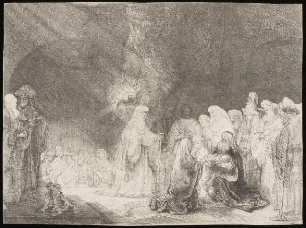 Rembrandt van Rijn, The Presentation in the Temple: oblong print