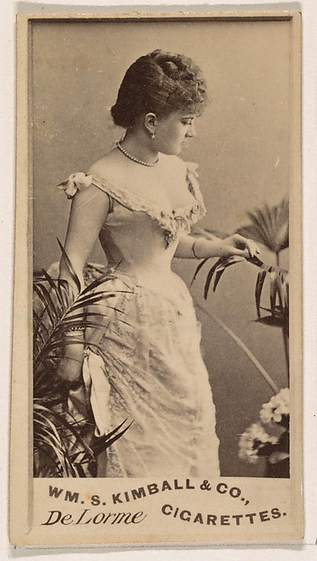 William S. Kimball & Company, Miss De Lorme, from the Actresses series (N203) issued by Wm. S. Kimball & Co.