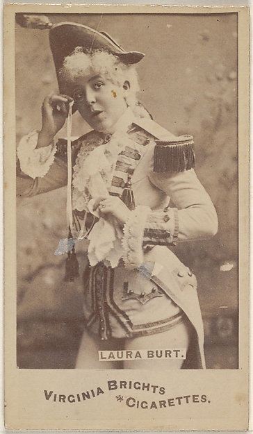 Allen & Ginter, Laura Burt, from the Actors and Actresses series (N45, Type 6) for Virginia Brights Cigarettes