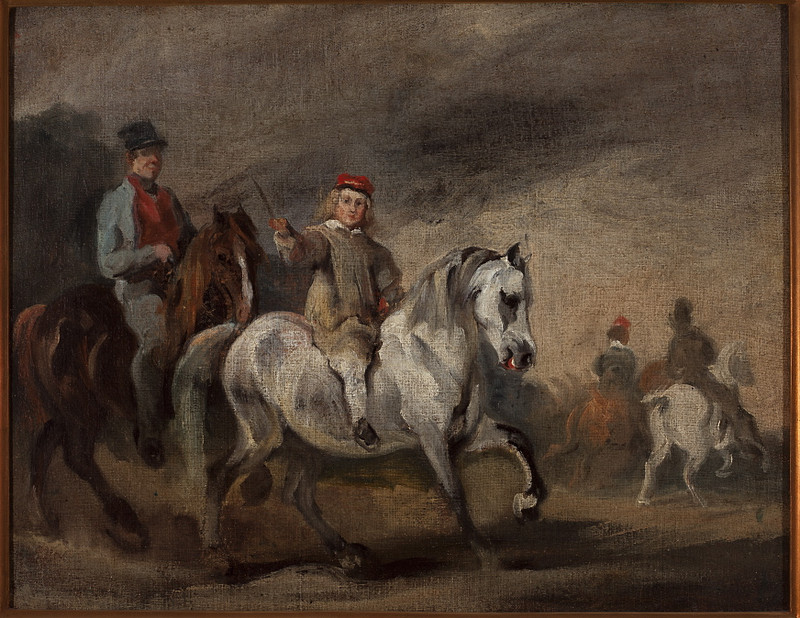 Piotr Michałowski, On horseback