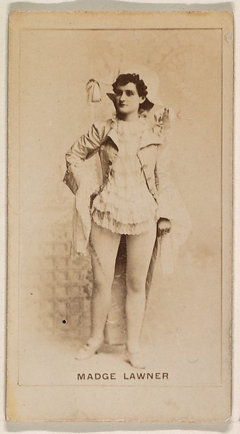 Kinney Brothers Tobacco Company, Madge Lawner, from the Actresses series (N245) issued by Kinney Brothers to promote Sweet Caporal Cigarettes