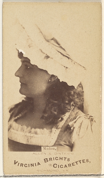 Allen & Ginter, Madon, from the Actors and Actresses series (N45, Type 1) for Virginia Brights Cigarettes