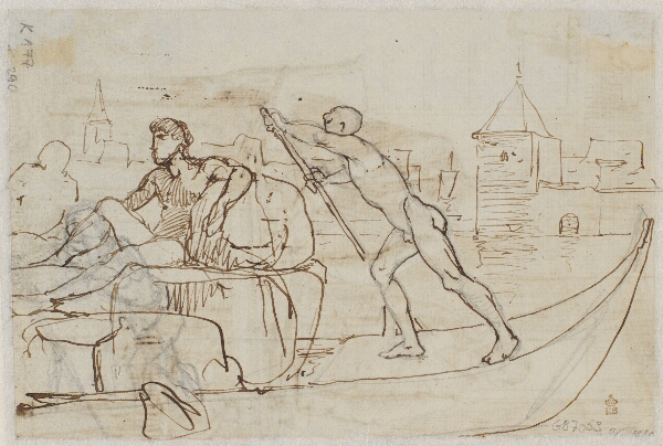 Wilhelm Marstrand, Gondol med to modelfigurer