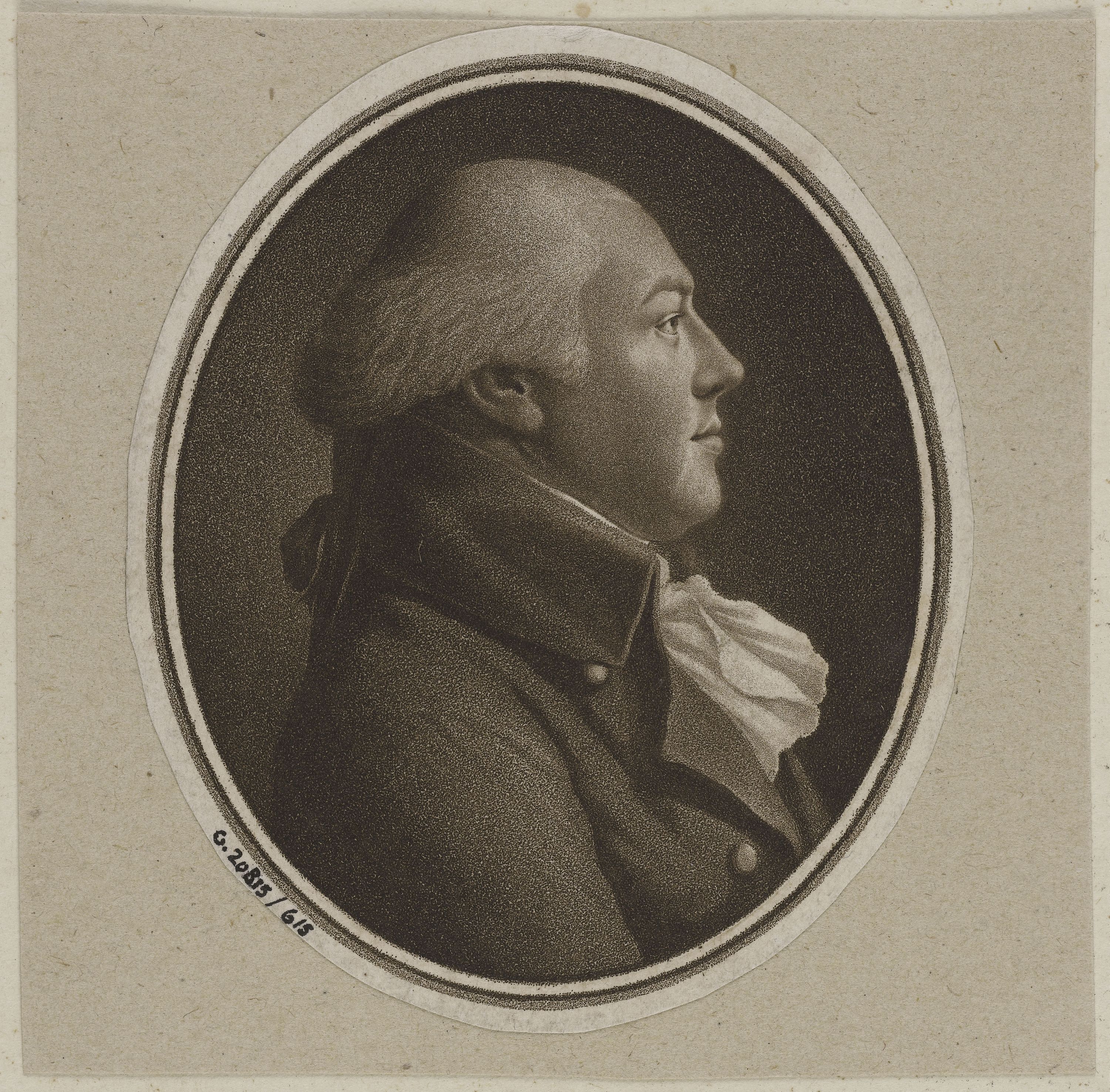 Edmé Quenedey, Portrait d'un homme, fin XVIIIème siècle/début XIXème siècle