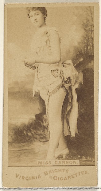Allen & Ginter, Miss Carson, from the Actors and Actresses series (N45, Type 1) for Virginia Brights Cigarettes