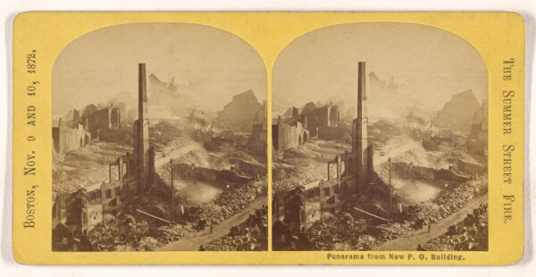 Unknown, Panorama from New P.O. Building. [The Summer Street Fire. Boston, Nov. 9 and 10, 1872.]