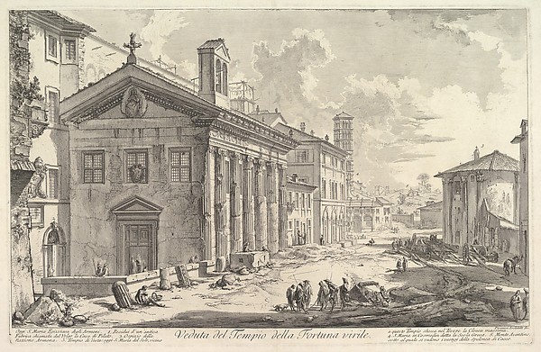 Giovanni Battista Piranesi, The so-called Temple of Fortuna Virilis (now Church of  S. Maria Egizziaca) (Veduta del Tempio della Fortuna Virile)