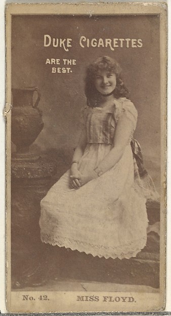W. Duke, Sons & Co., Card Number 42, Miss Floyd, from the Actors and Actresses series (N145-6) issued by Duke Sons & Co. to promote Duke Cigarettes