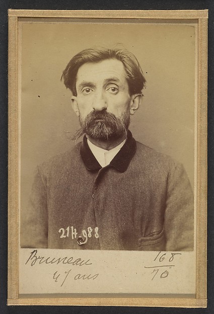 Alphonse Bertillon, Bruneau. Amédé, Jean Baptiste. 46 ans, né à Châteauroux (Indre). Cordonnier. Anarchiste. 2/3/94.