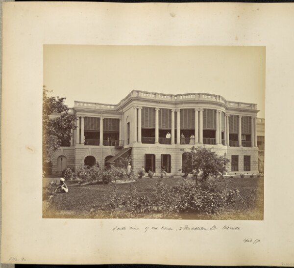 Unknown, South view of our house, 2 Middleton Street, Calcutta