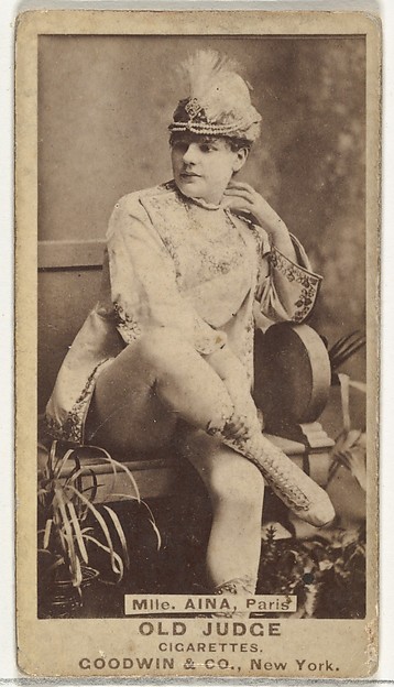 Goodwin & Company, Mlle. Aina, Paris, from the Actors and Actresses series (N171) for Old Judge Cigarettes