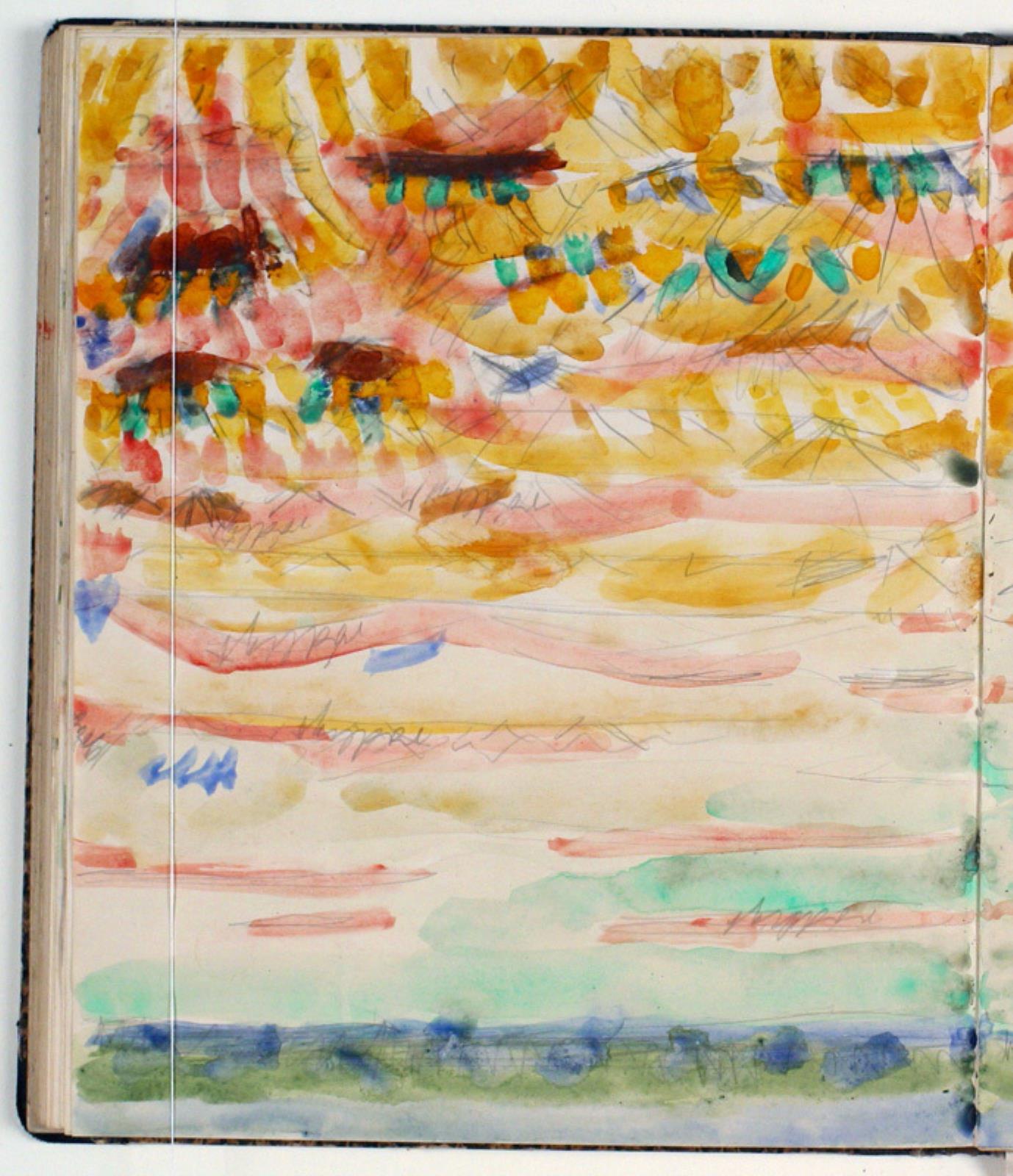 Niels Larsen Stevns, Landskabsstudie. Farveangivelser