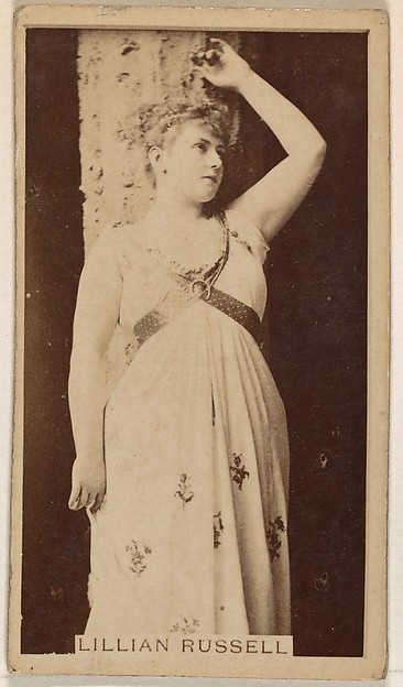 Kinney Brothers Tobacco Company, Lillian Russell, from the Actresses series (N245) issued by Kinney Brothers to promote Sweet Caporal Cigarettes