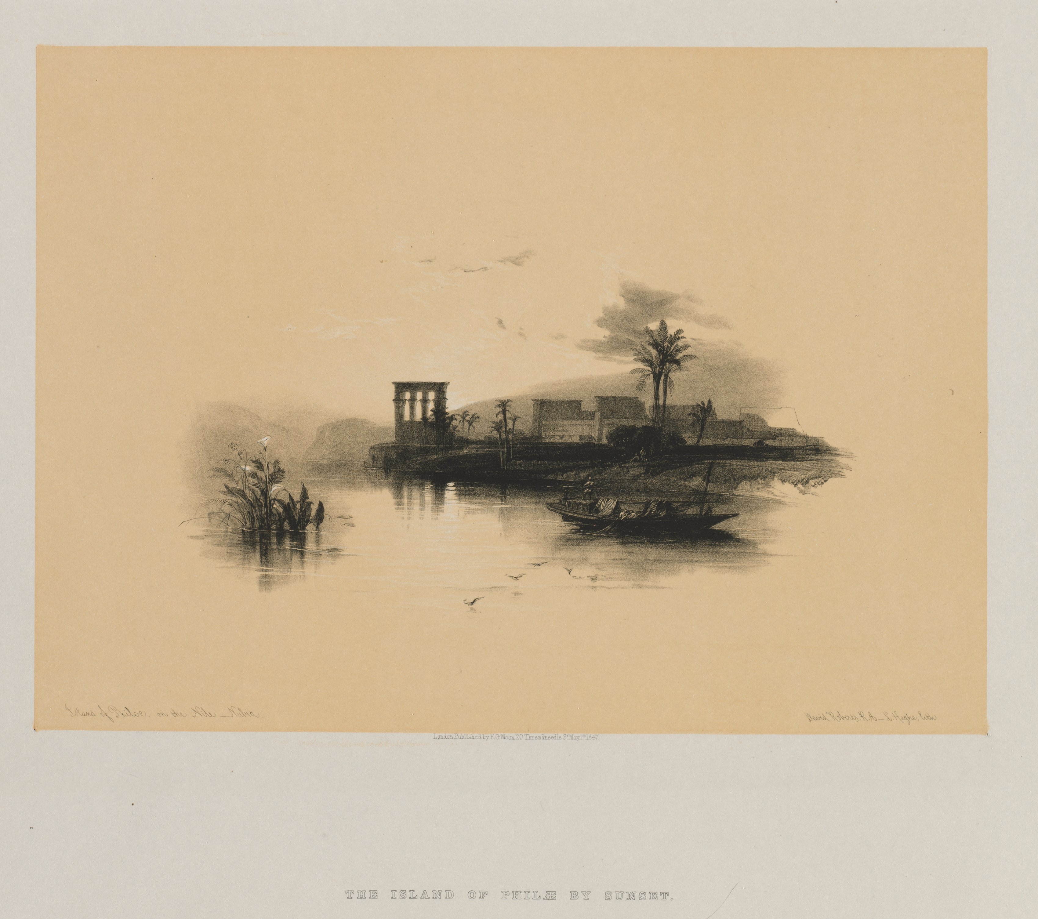 Louis Haghe, Egypt and Nubia, Volume II: Island of Philae, on the Nile, Nubia