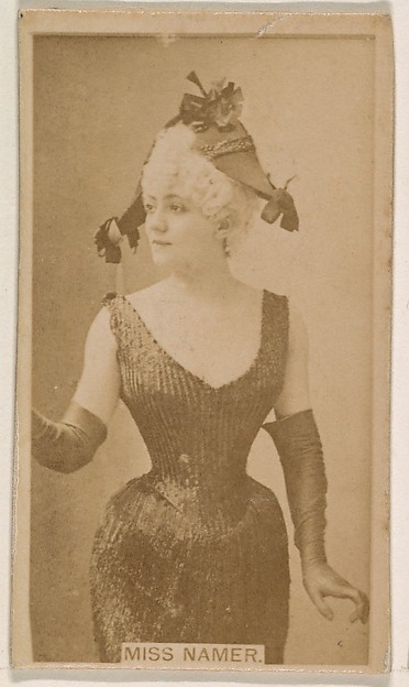 Kinney Brothers Tobacco Company, Miss Namer, from the Actresses series (N245) issued by Kinney Brothers to promote Sweet Caporal Cigarettes
