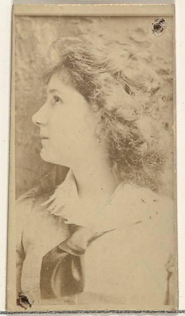 W. Duke, Sons & Co., [Actress in profile with long hair], from the Actors and Actresses series (N145-8) issued by Duke Sons & Co. to promote Duke Cigarettes