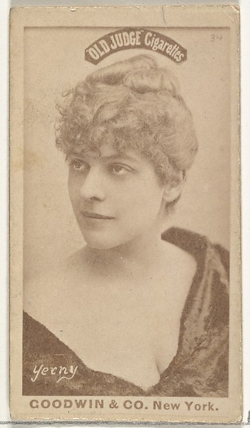 Goodwin & Company, Yerny, from the Actors and Actresses series (N171) for Old Judge Cigarettes
