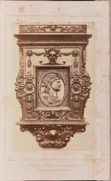Unknown, Metallic Mirror in carved frame