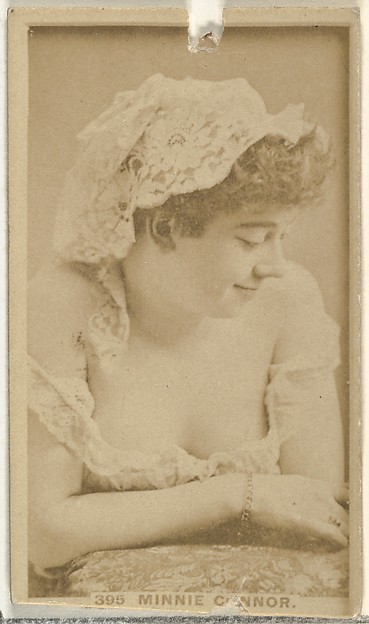 W. Duke, Sons & Co., Card Number 395, Minnie Connor, from the Actors and Actresses series (N145-7) issued by Duke Sons & Co. to promote Duke Cigarettes