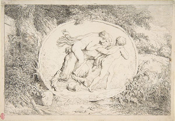 Jean Honoré Fragonard, A Young Girl Astride a Satyr
