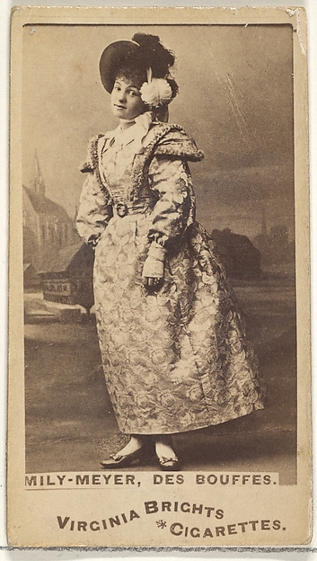 Allen & Ginter, Mily-Meyer, Des Bouffes, from the Actors and Actresses series (N45, Type 1) for Virginia Brights Cigarettes