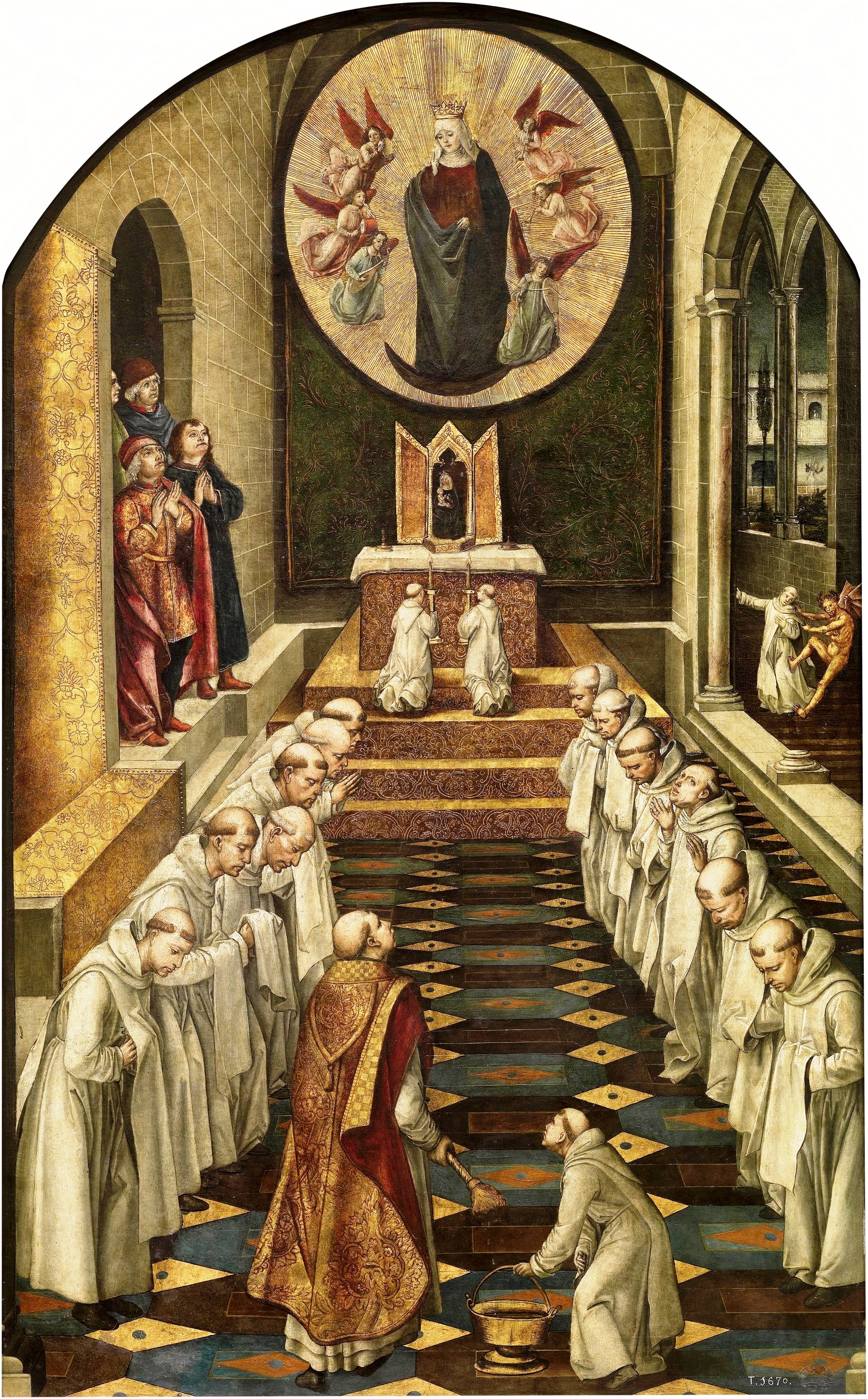 Pedro Berruguete, Apparition of the Virgin to a Community of Dominicans