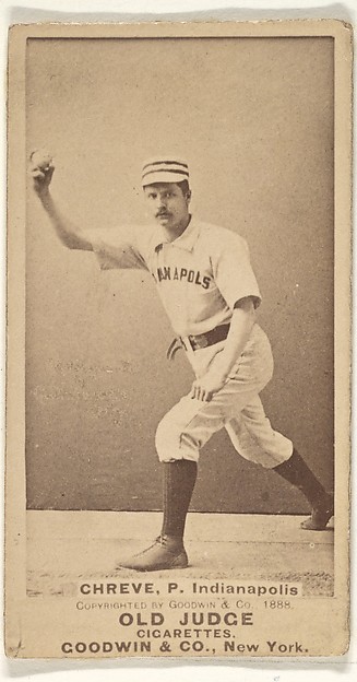 Goodwin & Company, Lev Shreve, Pitcher, Indianapolis, from the Old Judge series (N172) for Old Judge Cigarettes