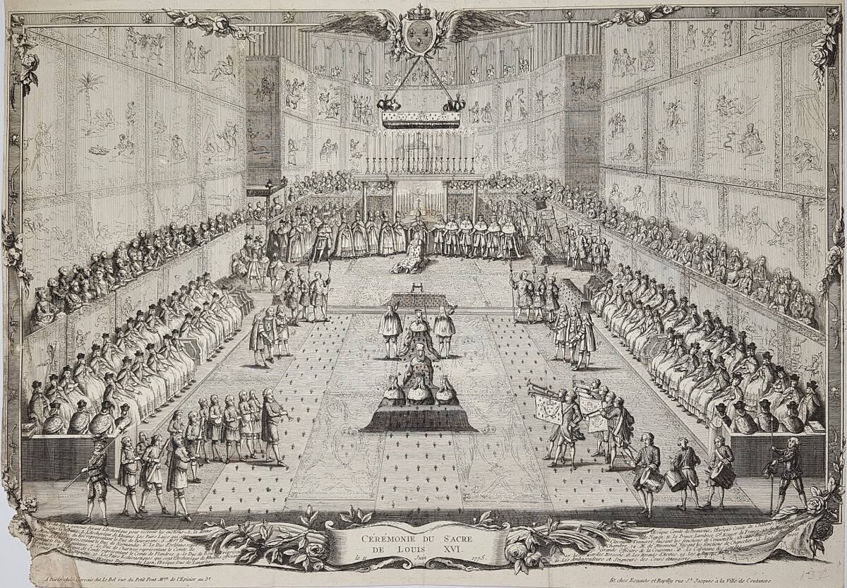Anonym, Krönung von Ludwig XVI. zum König von Frankreich in der Kathedrale von Reims am 11. Juni 1775