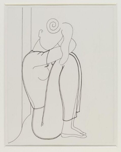 Barbara Nessim, Seated Figure #2