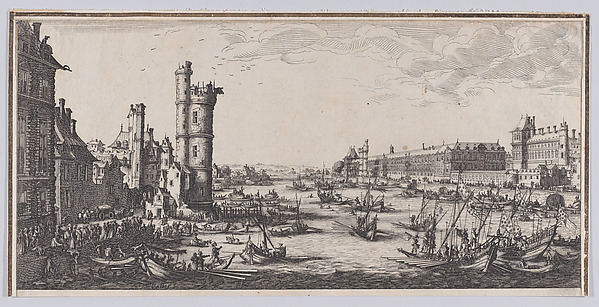 Anonymous, Copy of Vue du Louvre (View of the Louvre), from "Les Deux Grandes Vues de Paris" (The Two Large Views of Paris)